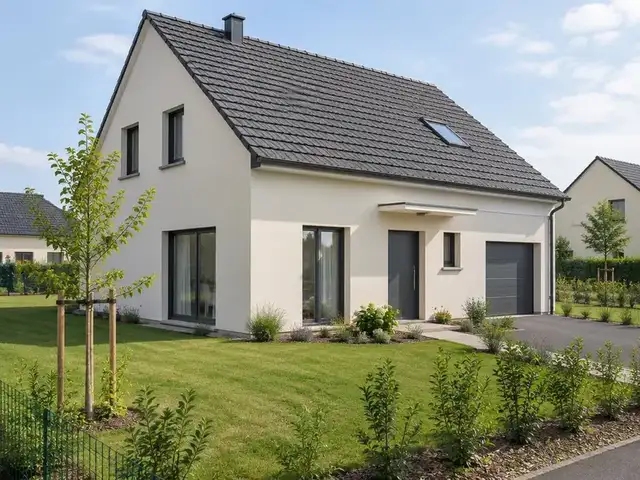 Maison individuelle neuve avec jeune jardin